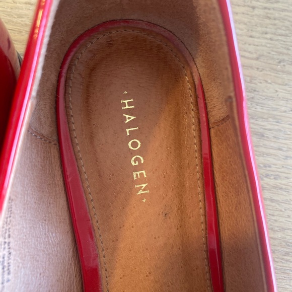 Halogen Almond Toe Red Patent Leather Loafers Women’s 8 1/2 Preloved - Picture 6 of 8